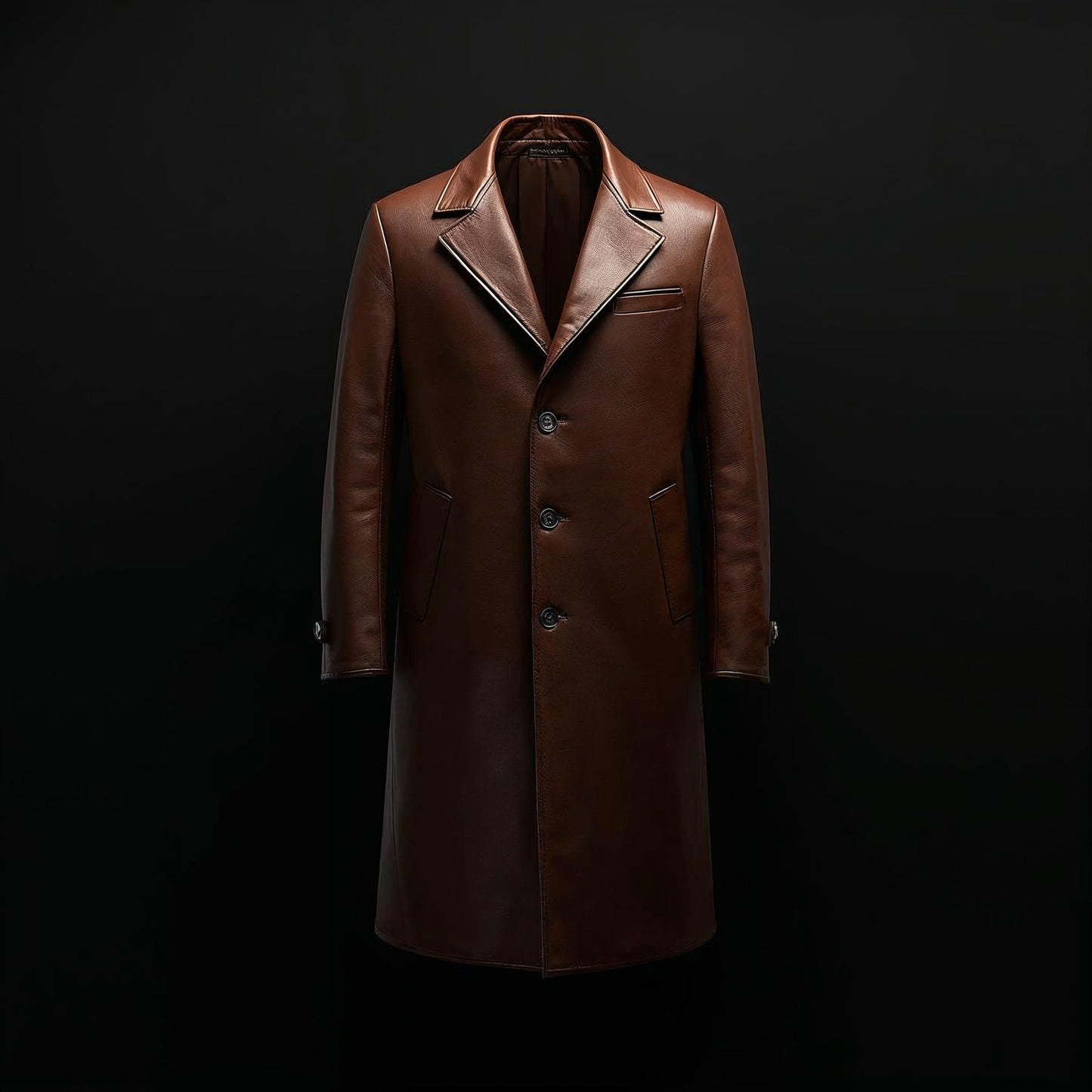 Men’s Leather Long Coat