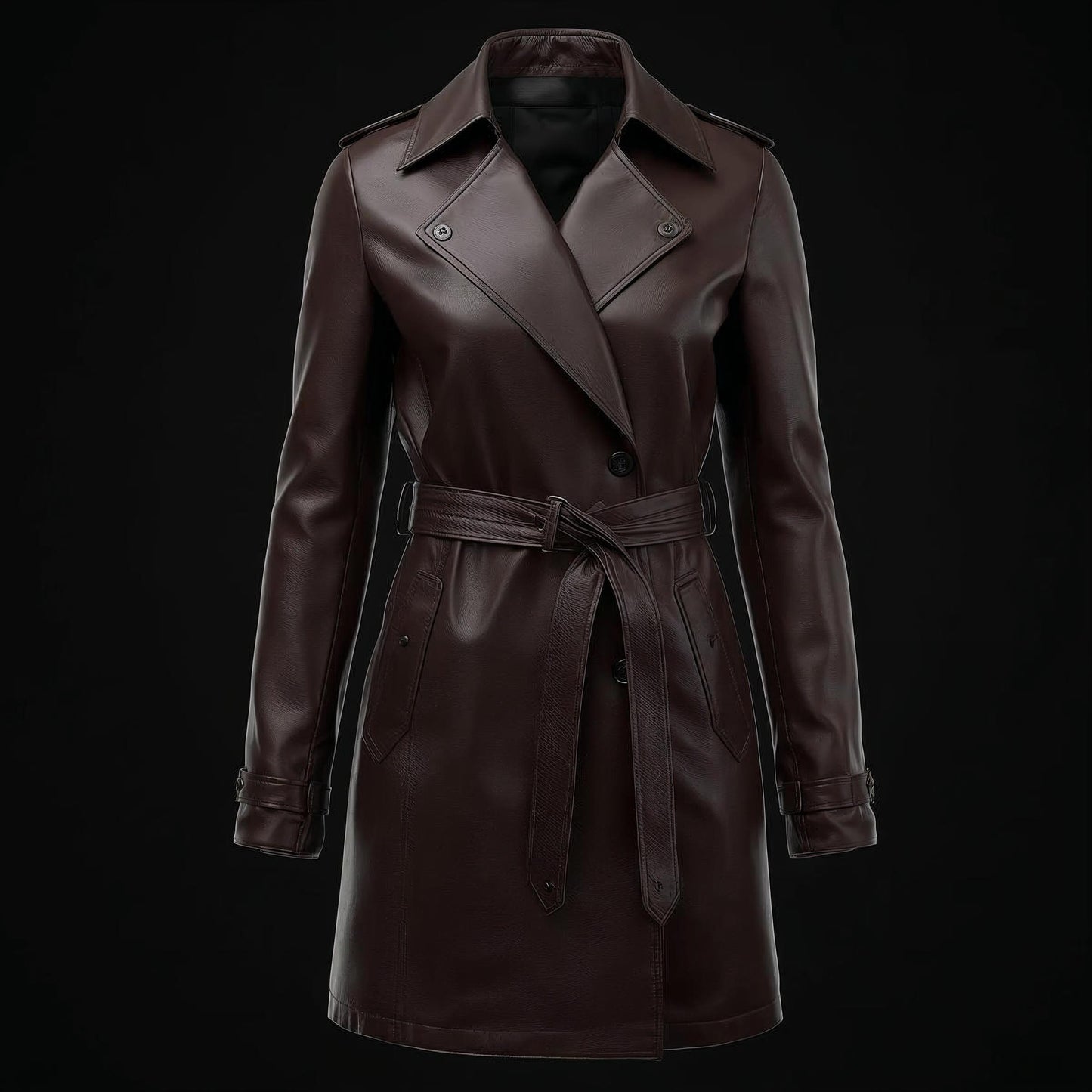 Women’s Leather Trench Coat