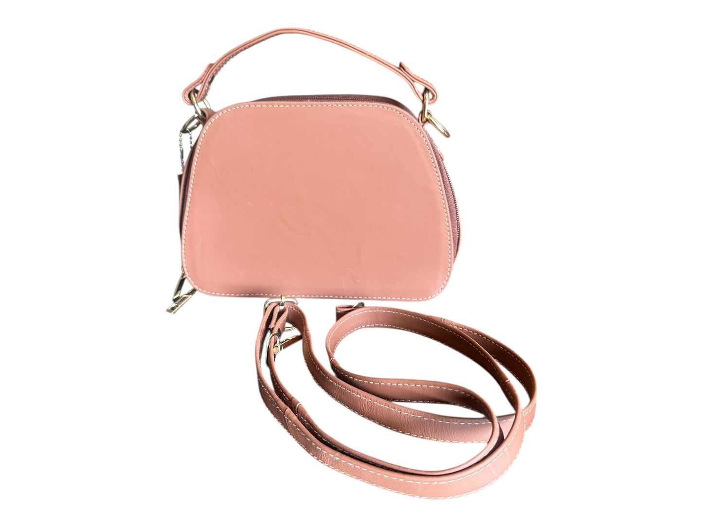 Ladies Handbag in Cow Leather – Genuine Leather Purse with Top Handle & Detachable Strap – Classic Everyday Women’s Bag