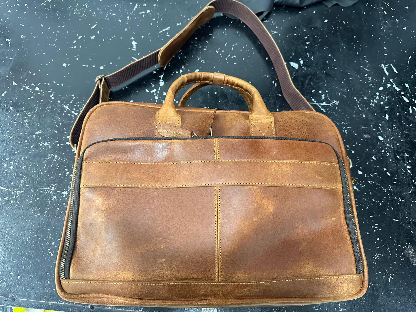 Handmade Genuine Leather Messenger Bag – Business Travel Satchel Briefcase for Men & Women