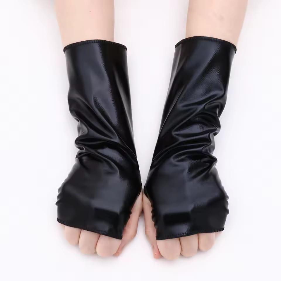 Handmade Sheep Leather Fingerless Long Gloves - Sleek Arm Warmers