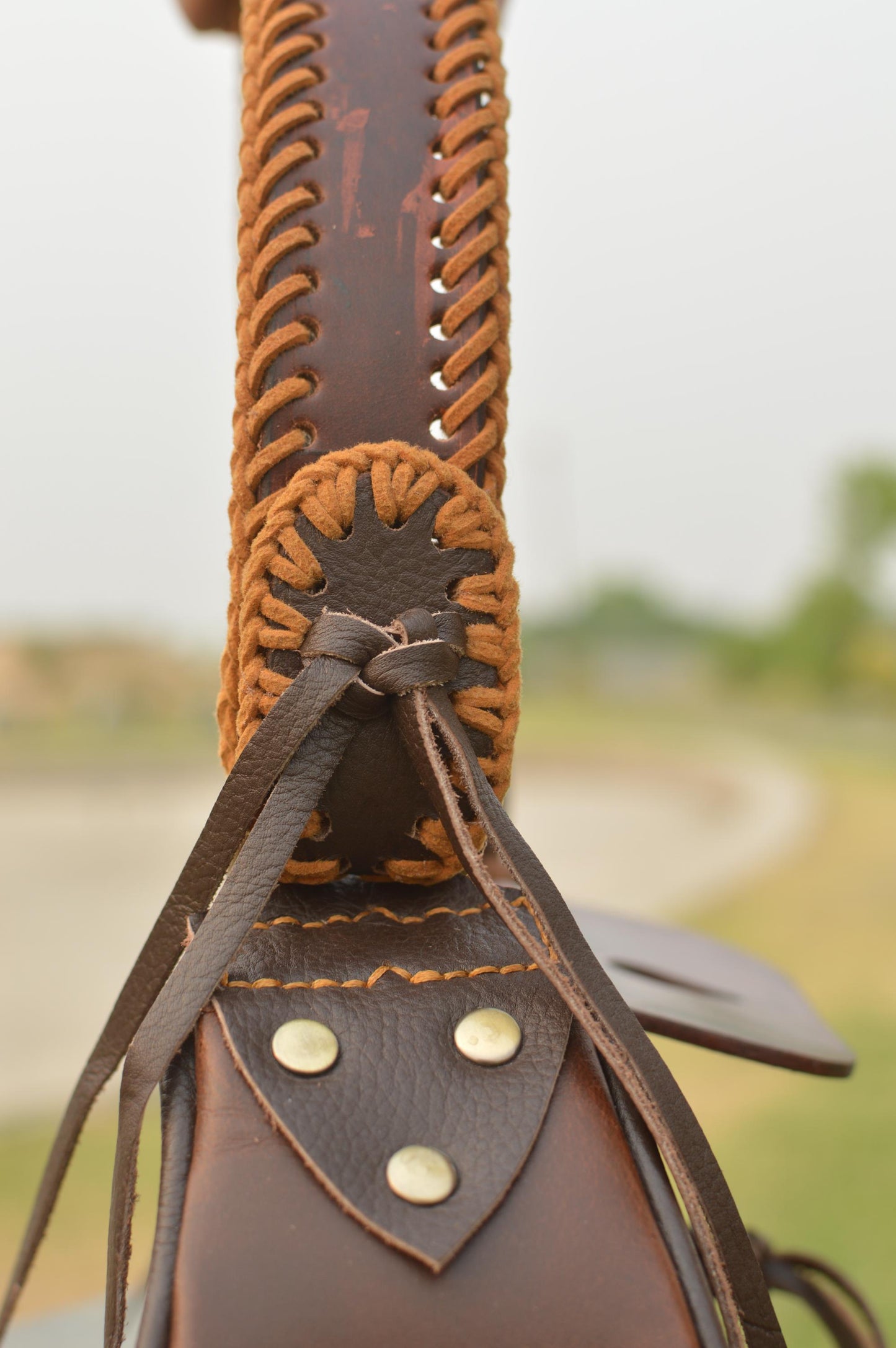 Handmade Bohemian Leather Satchel: Western Style Handbag