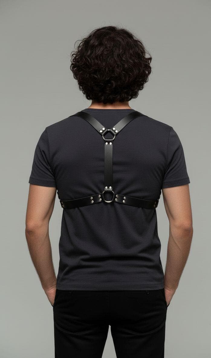 Handmade Genuine Leather Chest Harness: Festival Outfit Accessory