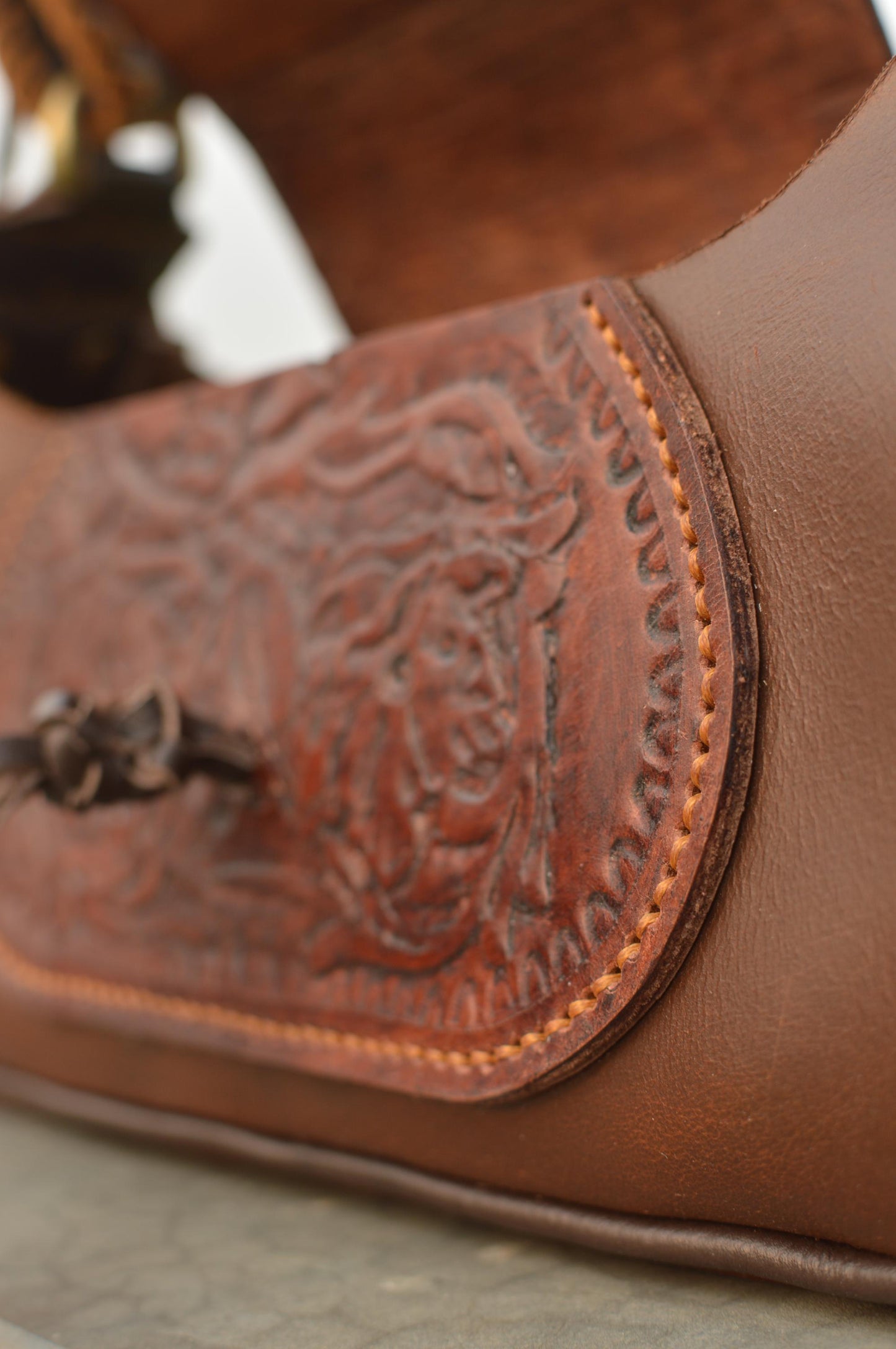 Handmade Bohemian Leather Satchel: Western Style Handbag