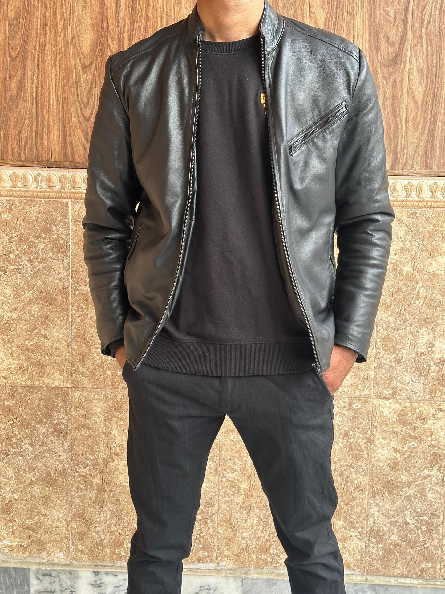 leather jacket in sheep leather for men & wom