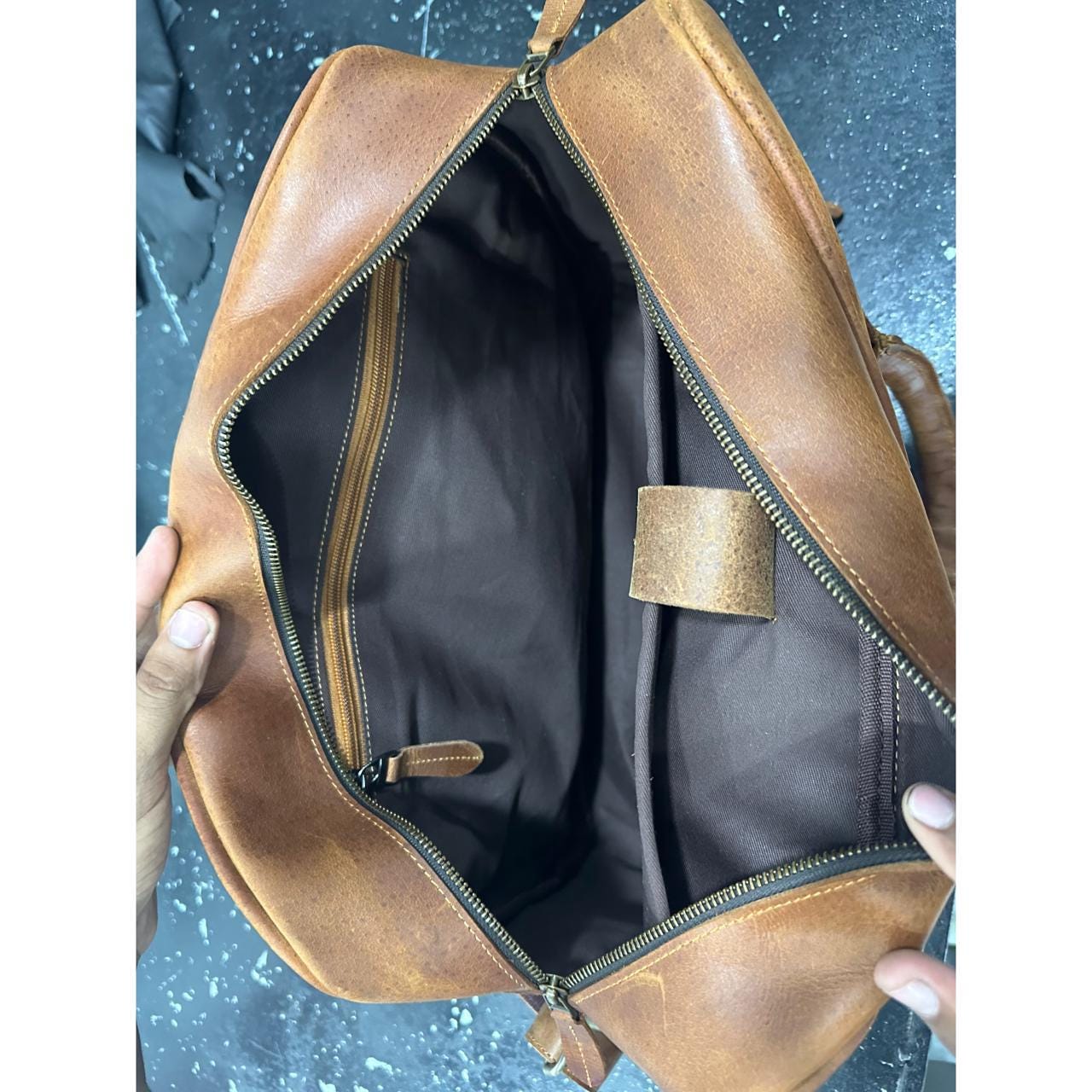 Handmade Genuine Leather Messenger Bag – Business Travel Satchel Briefcase for Men & Women