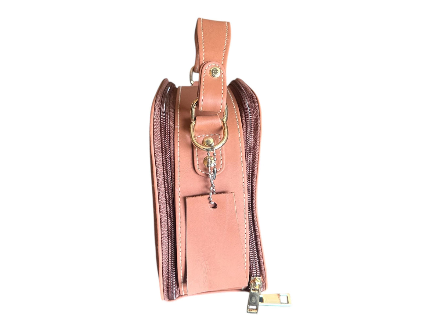 Ladies Handbag in Cow Leather – Genuine Leather Purse with Top Handle & Detachable Strap – Classic Everyday Women’s Bag