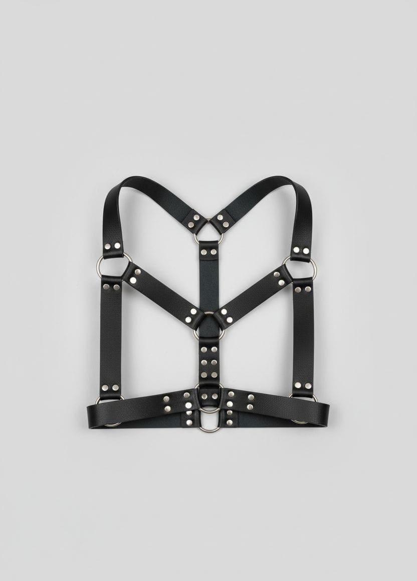 Handmade Genuine Leather Chest Harness: Festival Outfit Accessory
