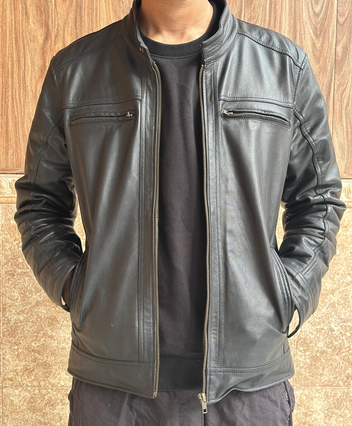 Goat Leather Jacket: Classic Style, Lightweight Design