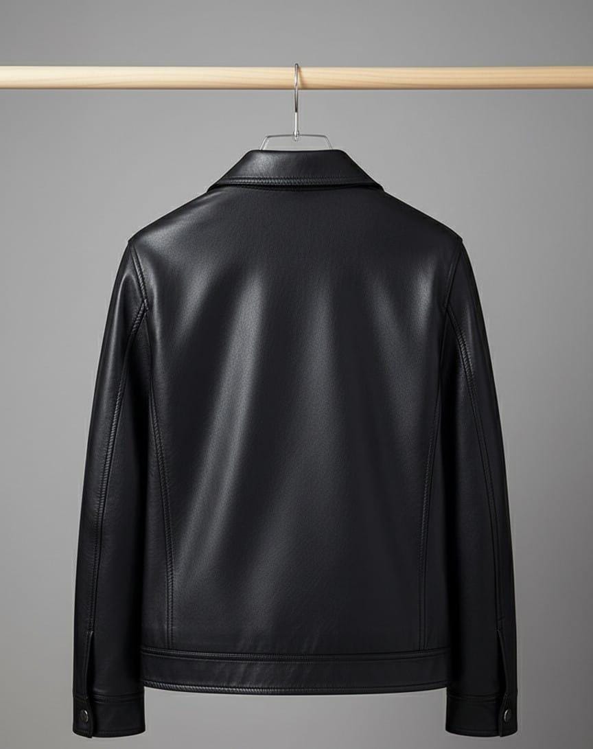 Handmade Sheep Leather Jacket: Men's Casual Outerwear