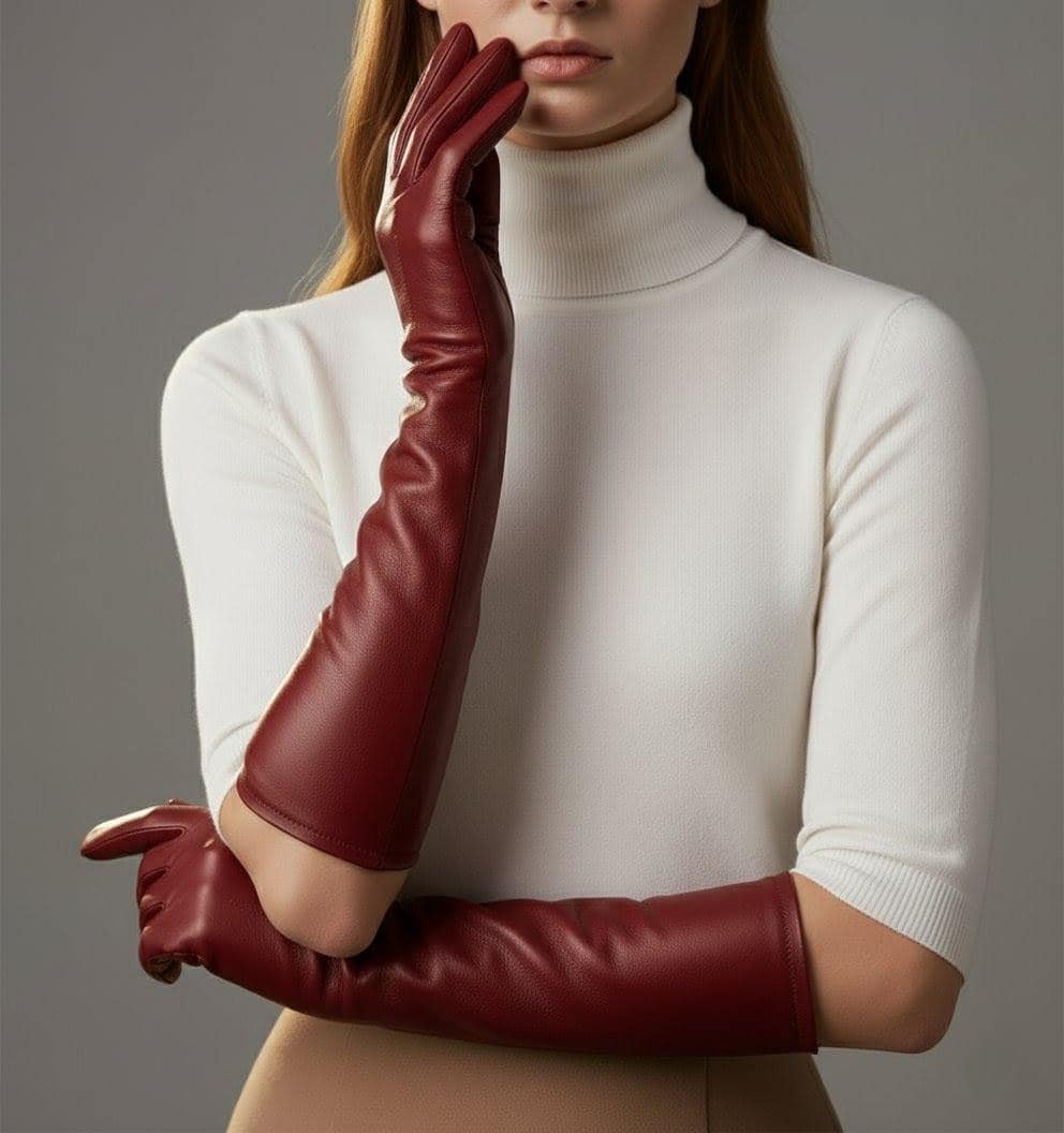 Handmade Sheepskin Opera Gloves - Long Evening Gloves