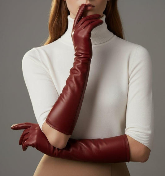 Handmade Sheepskin Opera Gloves - Long Evening Gloves