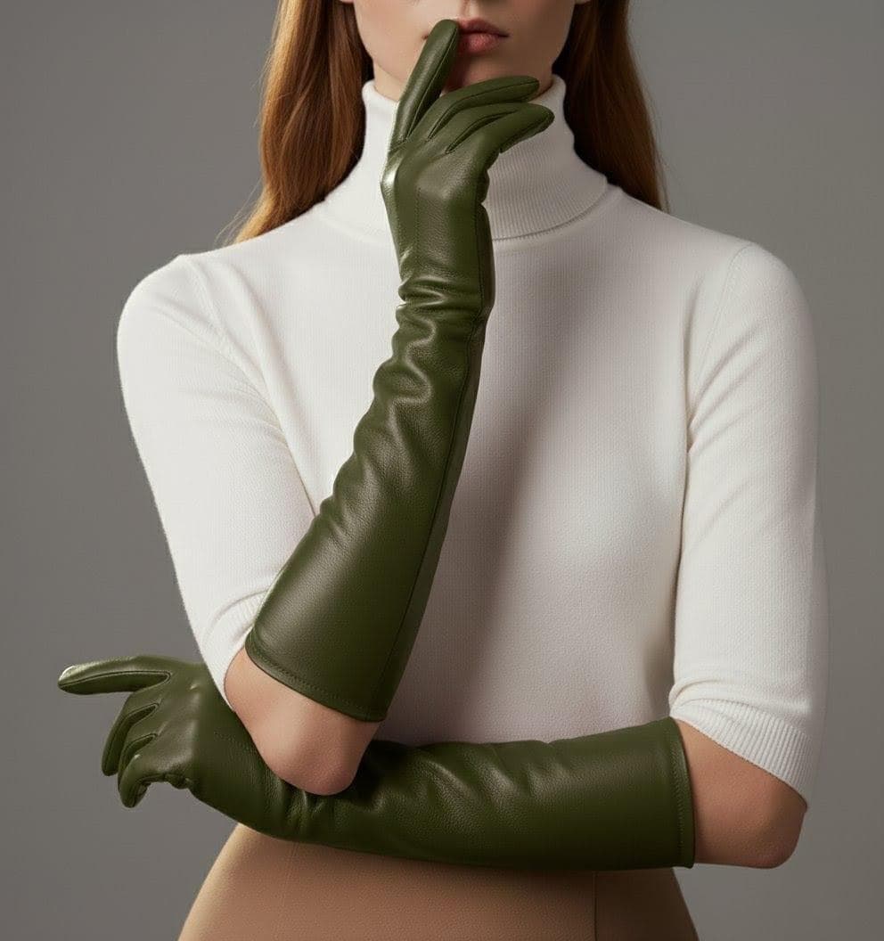 Handmade Sheepskin Opera Gloves - Long Evening Gloves