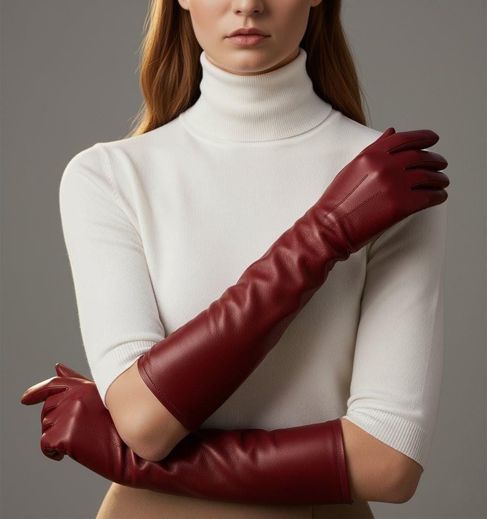 Handmade Sheepskin Opera Gloves - Long Evening Gloves