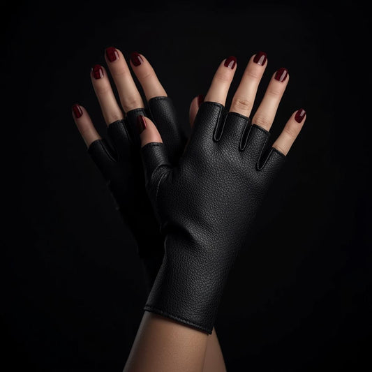 Women’s Leather Fingerless Gloves