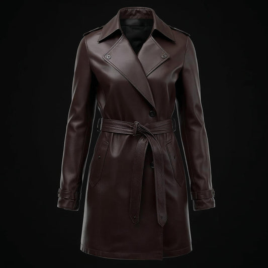 Women’s Leather Trench Coat